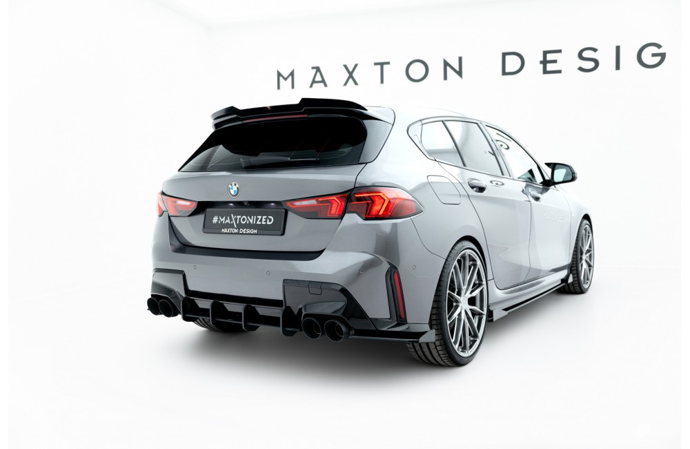 Street Pro Rear Side Splitters V.1 + Flaps BMW M135i F70 - Black + Gloss Flaps Street Pro Rear Side Splitters V.1 + Flaps BMW M135i F70 - Black + Gloss Flaps