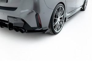 Street Pro Rear Side Splitters V.1 + Flaps BMW M135i F70 - Black + Gloss Flaps Street Pro Rear Side Splitters V.1 + Flaps BMW M135i F70 - Black + Gloss Flaps