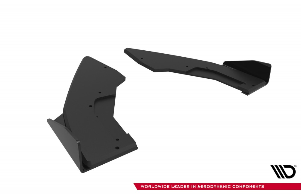 Street Pro Rear Side Splitters V.1 + Flaps BMW M135i F70 - Black + Gloss Flaps Street Pro Rear Side Splitters V.1 + Flaps BMW M135i F70 - Black + Gloss Flaps
