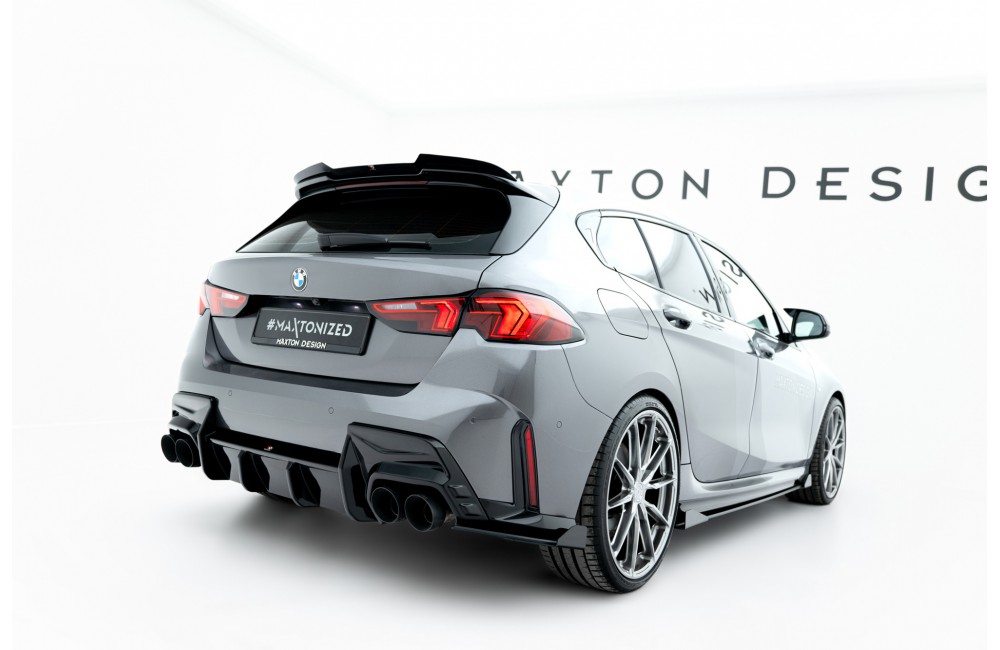 Street Pro Rear Side Splitters V.2 + Flaps BMW M135i F70 - Black + Gloss Flaps Street Pro Rear Side Splitters V.2 + Flaps BMW M135i F70 - Black + Gloss Flaps