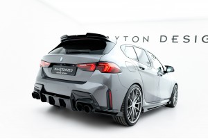 Street Pro Rear Side Splitters V.2 + Flaps BMW M135i F70 - Black + Gloss Flaps Street Pro Rear Side Splitters V.2 + Flaps BMW M135i F70 - Black + Gloss Flaps