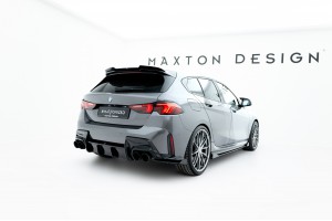 Street Pro Rear Side Splitters V.2 + Flaps BMW M135i F70 - Black + Gloss Flaps Street Pro Rear Side Splitters V.2 + Flaps BMW M135i F70 - Black + Gloss Flaps