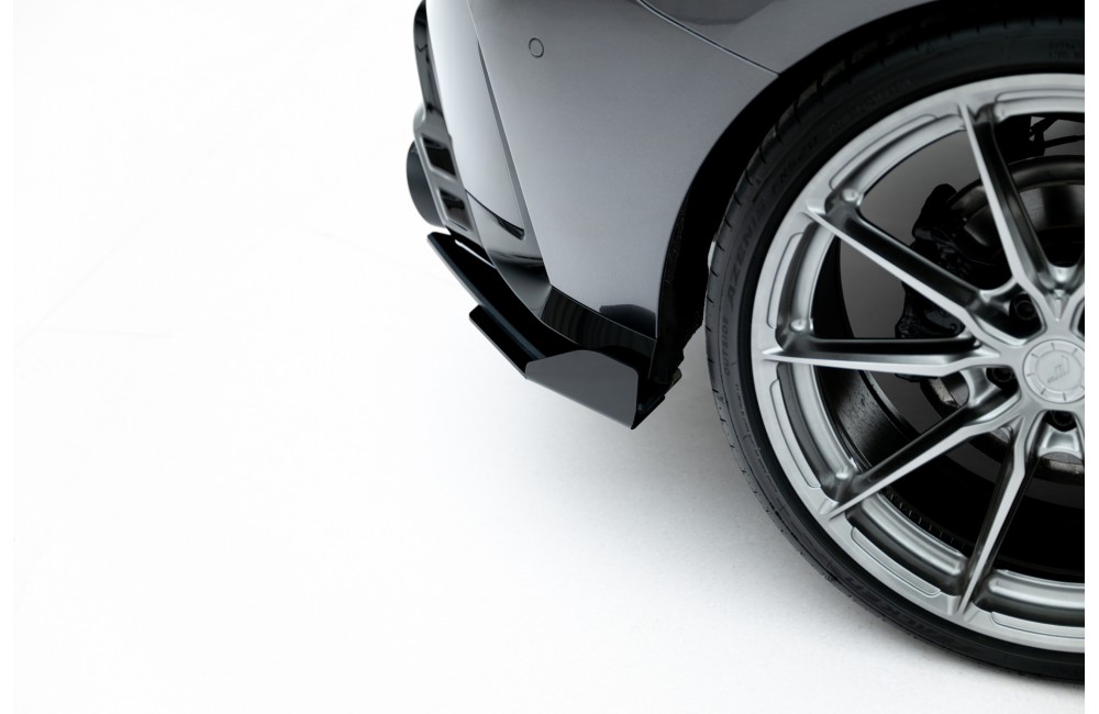 Street Pro Rear Side Splitters V.2 + Flaps BMW M135i F70 - Black + Gloss Flaps Street Pro Rear Side Splitters V.2 + Flaps BMW M135i F70 - Black + Gloss Flaps