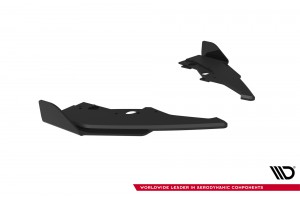 Street Pro Rear Side Splitters V.2 + Flaps BMW M135i F70 - Black + Gloss Flaps Street Pro Rear Side Splitters V.2 + Flaps BMW M135i F70 - Black + Gloss Flaps