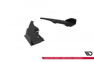 Street Pro Rear Side Splitters V.2 + Flaps BMW M135i F70 - Black + Gloss Flaps Street Pro Rear Side Splitters V.2 + Flaps BMW M135i F70 - Black + Gloss Flaps