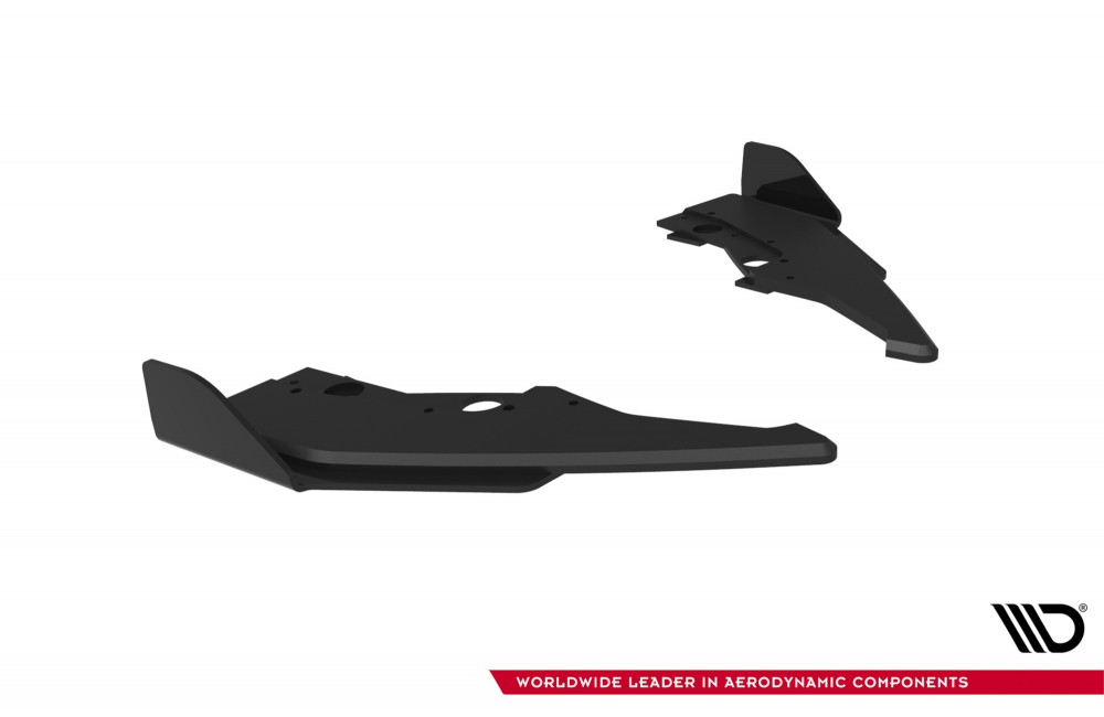 Street Pro Rear Side Splitters V.2 + Flaps BMW 1 M-Pack F70 - Black-Red + Gloss Flaps Street Pro Rear Side Splitters V.2 + Flaps BMW 1 M-Pack F70 - Black-Red + Gloss Flaps