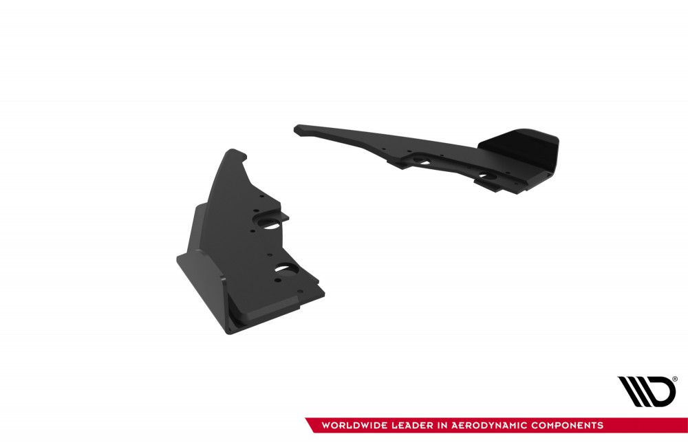 Street Pro Rear Side Splitters V.2 + Flaps BMW 1 M-Pack F70 - Black-Red + Gloss Flaps Street Pro Rear Side Splitters V.2 + Flaps BMW 1 M-Pack F70 - Black-Red + Gloss Flaps