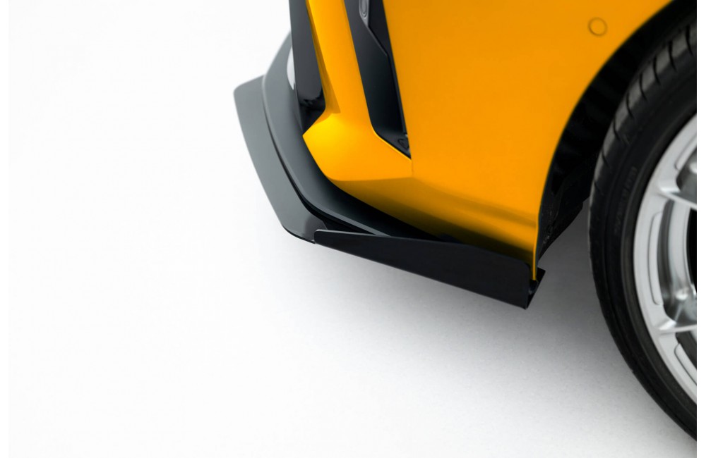 Street Pro Front Splitter + Flaps BMW 1 M-Pack F70 - Black + Gloss Flaps