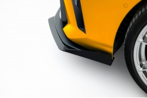 Street Pro Front Splitter + Flaps BMW 1 M-Pack F70 - Black + Gloss Flaps
