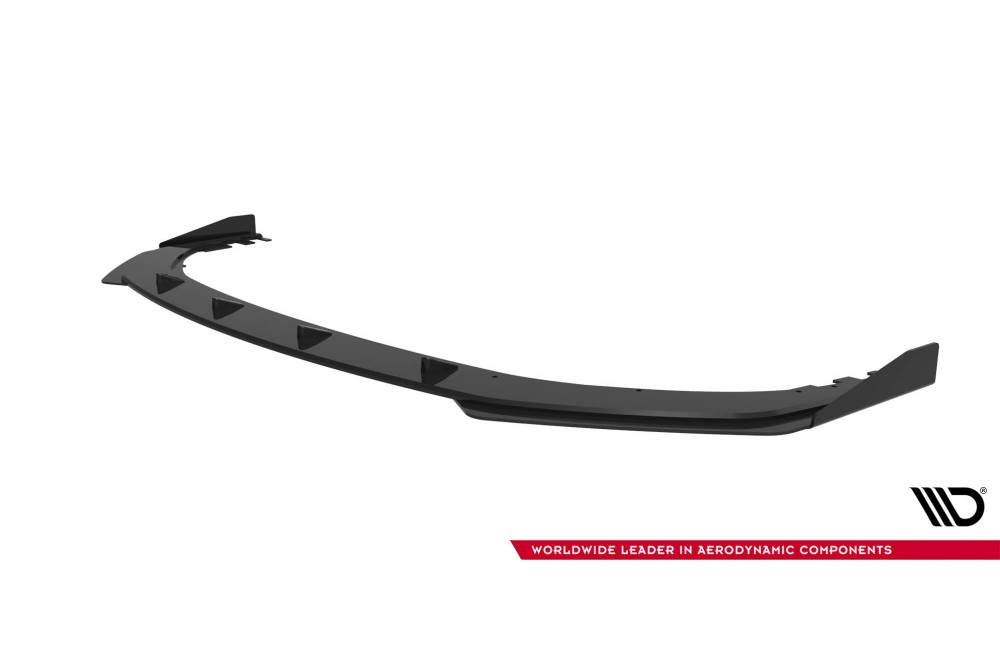 Street Pro Front Splitter + Flaps BMW 1 M-Pack F70 - Black + Gloss Flaps