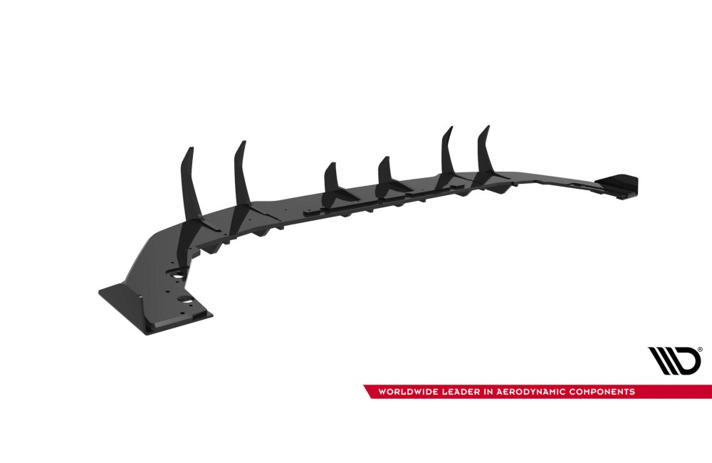 Street Pro Rear Diffuser + Flaps BMW 1 M-Pack F70 - Black + Gloss Flaps