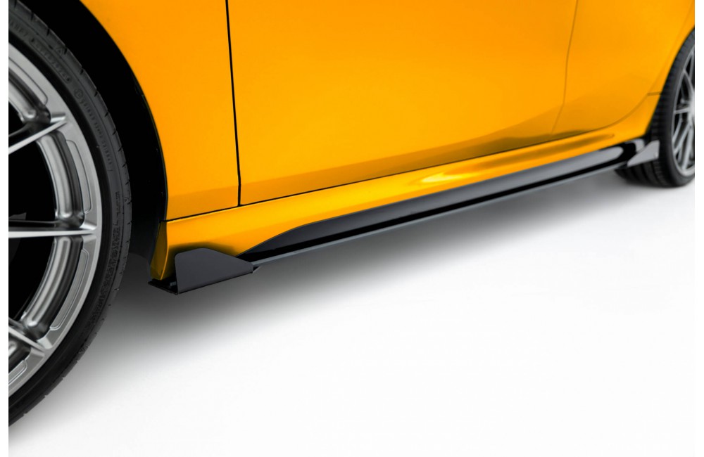 Street Pro Side Skirts Diffusers + Flaps BMW M135i F70 - Black + Gloss Flaps Street Pro Side Skirts Diffusers + Flaps BMW M135i F70 - Black + Gloss Flaps