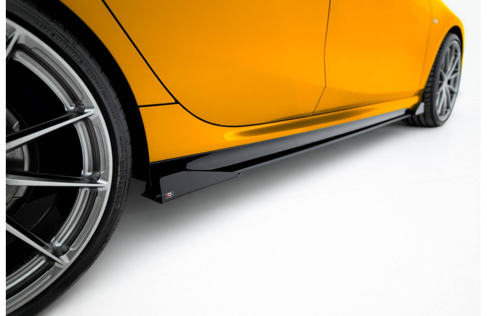 Street Pro Side Skirts Diffusers + Flaps BMW M135i F70 - Black + Gloss Flaps Street Pro Side Skirts Diffusers + Flaps BMW M135i F70 - Black + Gloss Flaps