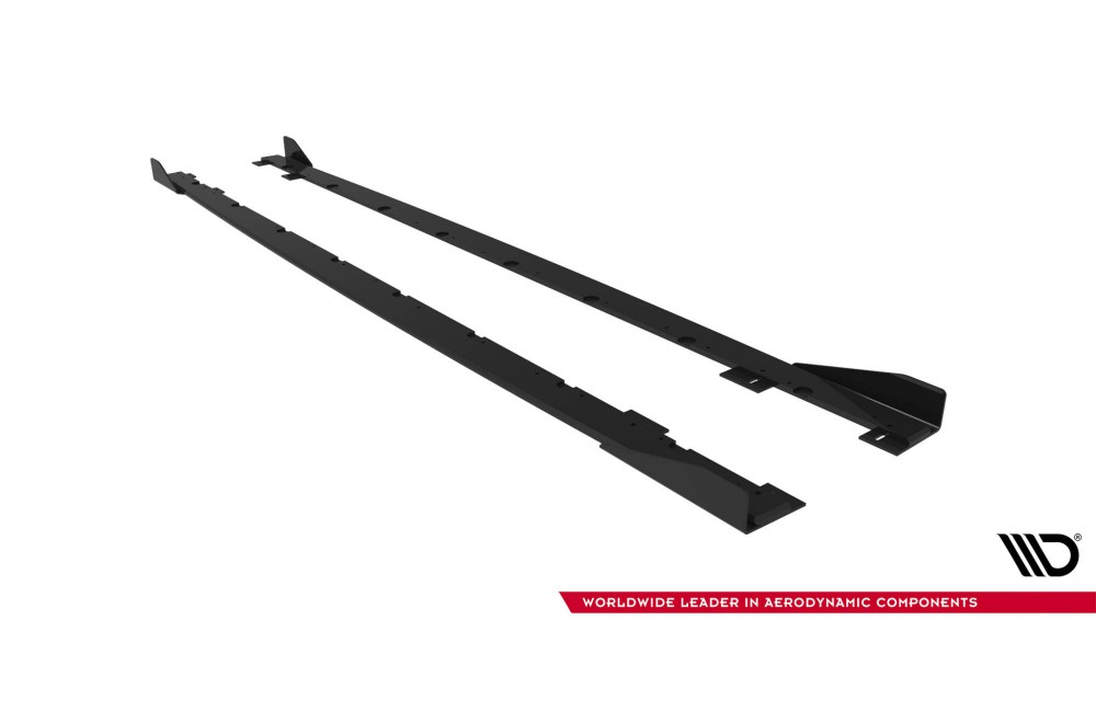 Street Pro Side Skirts Diffusers + Flaps BMW M135i F70 - Black + Gloss Flaps Street Pro Side Skirts Diffusers + Flaps BMW M135i F70 - Black + Gloss Flaps