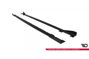 Street Pro Side Skirts Diffusers + Flaps BMW M135i F70 - Black + Gloss Flaps Street Pro Side Skirts Diffusers + Flaps BMW M135i F70 - Black + Gloss Flaps