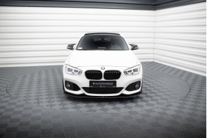 Street Pro Front Splitter V.3 for BMW 1 F20 M-Pack Facelift / M140i  - Black