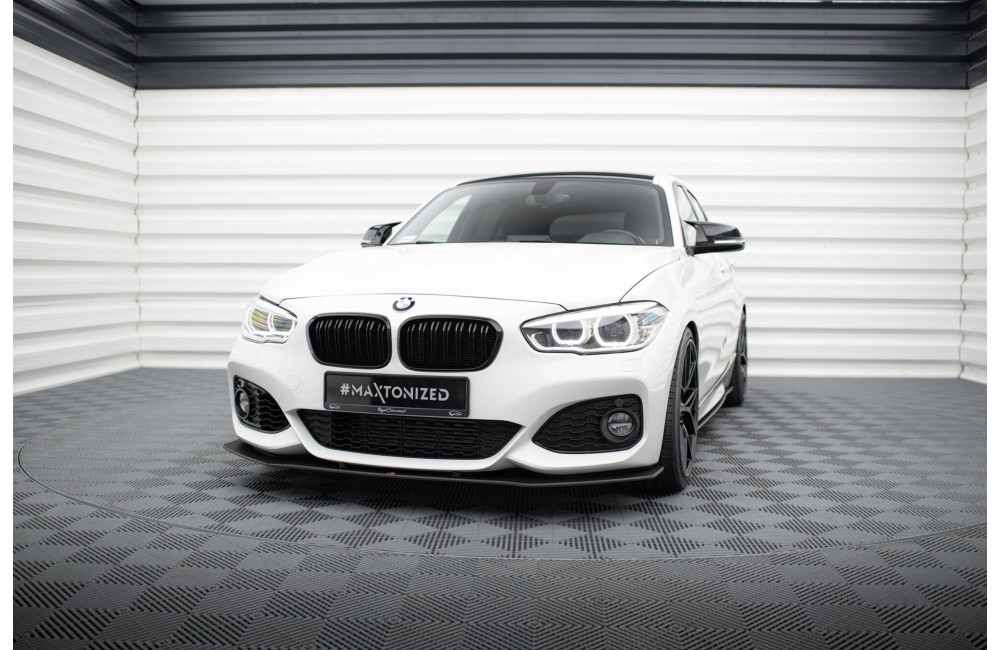 Street Pro Front Splitter V.3 for BMW 1 F20 M-Pack Facelift / M140i  - Black