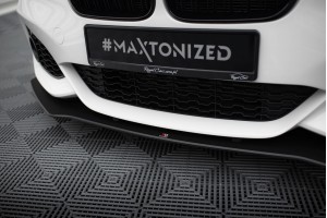 Street Pro Front Splitter V.3 for BMW 1 F20 M-Pack Facelift / M140i  - Black