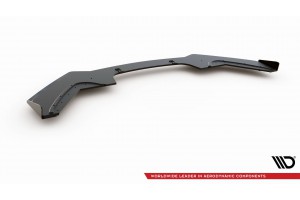 Street Pro Front Splitter V.3 + Flaps for BMW 1 F20 M-Pack Facelift / M140i  - Black + Gloss Flaps