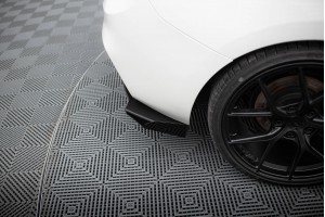 Street Pro Rear Side Splitters V.2 + Flaps for BMW 1 F20 M140i - Black + Gloss Flaps Street Pro Rear Side Splitters V.2 + Flaps for BMW 1 F20 M140i - Black + Gloss Flaps