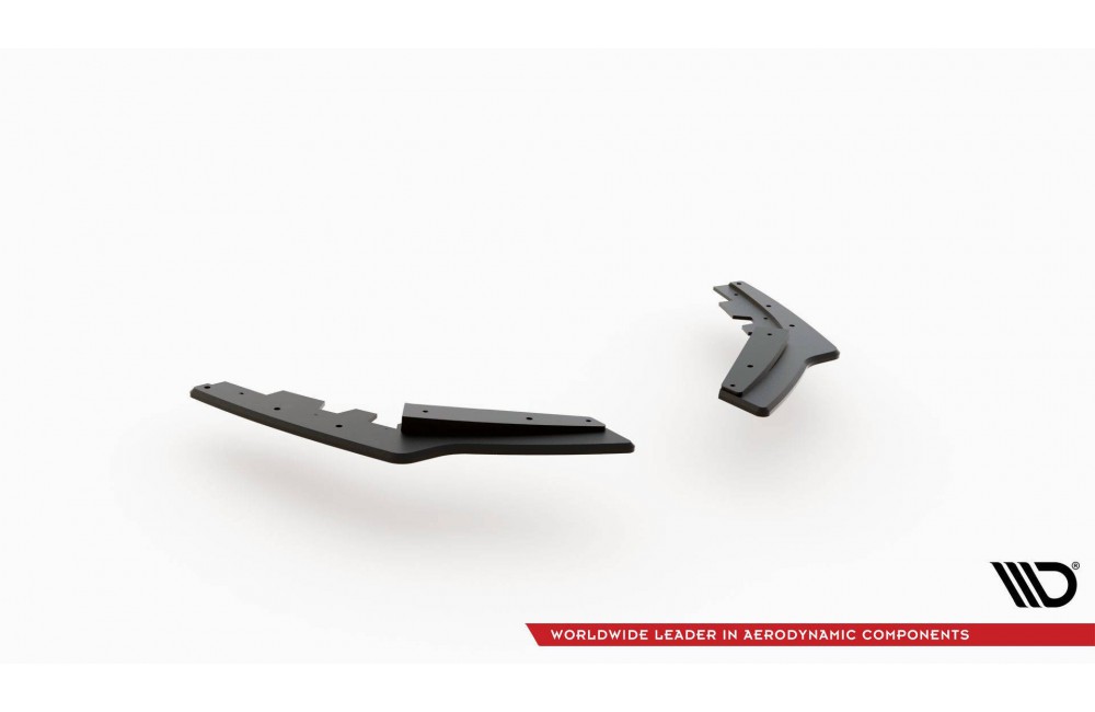 Street Pro Rear Side Splitters V.2 + Flaps for BMW 1 F20 M140i - Black + Gloss Flaps Street Pro Rear Side Splitters V.2 + Flaps for BMW 1 F20 M140i - Black + Gloss Flaps
