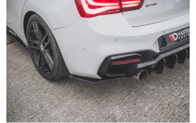 Street Pro Rear Side Splitters V.3 for BMW 1 F20 M140i  - Black
