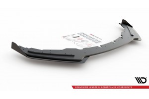 Street Pro Front Splitter + Flaps BMW M135i F20 - Black + Gloss Flaps