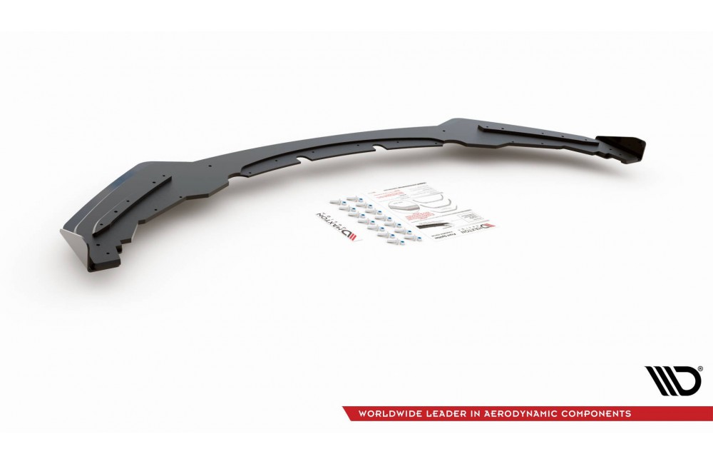 Street Pro Front Splitter + Flaps BMW M135i F20 - Black + Gloss Flaps