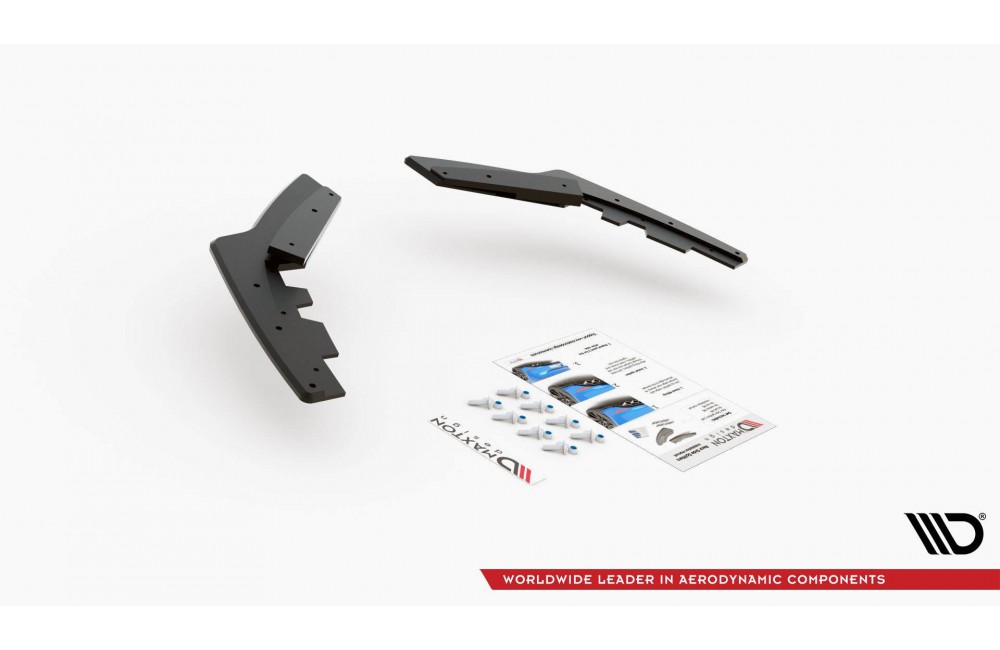 Street Pro Rear Side Splitters BMW M135i F20 - Black