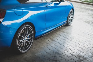 Street Pro Side Skirts Diffusers + Flaps BMW 1 F21 M135i / M140i / M-Pack - Black + Gloss Flaps Street Pro Side Skirts Diffusers + Flaps BMW 1 F21 M135i / M140i / M-Pack - Black + Gloss Flaps