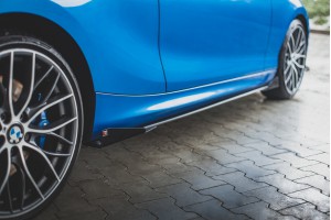 Street Pro Side Skirts Diffusers + Flaps BMW 1 F21 M135i / M140i / M-Pack - Black + Gloss Flaps Street Pro Side Skirts Diffusers + Flaps BMW 1 F21 M135i / M140i / M-Pack - Black + Gloss Flaps