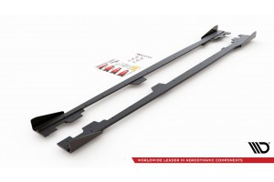 Street Pro Side Skirts Diffusers + Flaps BMW 1 F21 M135i / M140i / M-Pack - Black + Gloss Flaps Street Pro Side Skirts Diffusers + Flaps BMW 1 F21 M135i / M140i / M-Pack - Black + Gloss Flaps