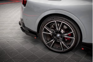 Street Pro Rear Side Splitters + Flaps BMW 2 Coupe M240i G42 - Black + Gloss Flaps