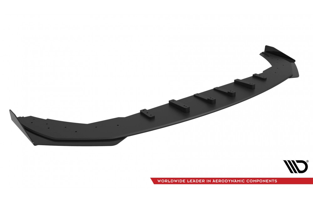 Street Pro Front Splitter + Flaps BMW 2 Coupe M-Pack / M240i G42 - Black + Gloss Flaps
