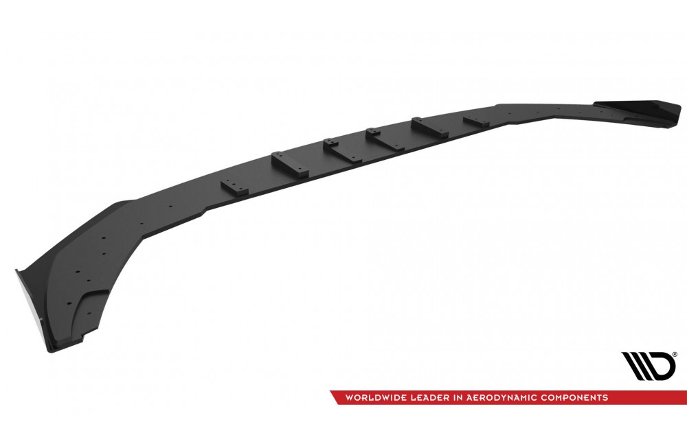Street Pro Front Splitter + Flaps BMW 2 Coupe M-Pack / M240i G42 - Black + Gloss Flaps