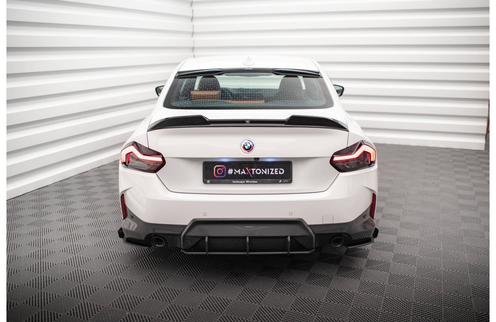 Street Pro Rear Side Splitters + Flaps BMW 2 Coupe M-Pack G42 - Black + Gloss Flaps