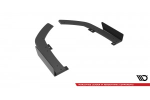Street Pro Rear Side Splitters + Flaps BMW 2 Coupe M-Pack G42 - Black + Gloss Flaps