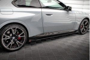Street Pro Side Skirts Diffusers + Flaps BMW 2 Coupe M-Pack / M240i G42 - Black + Gloss Flaps Street Pro Side Skirts Diffusers + Flaps BMW 2 Coupe M-Pack / M240i G42 - Black + Gloss Flaps