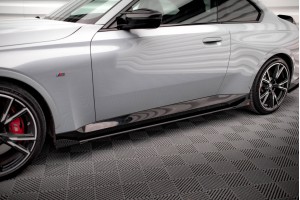 Street Pro Side Skirts Diffusers + Flaps BMW 2 Coupe M-Pack / M240i G42 - Black + Gloss Flaps Street Pro Side Skirts Diffusers + Flaps BMW 2 Coupe M-Pack / M240i G42 - Black + Gloss Flaps