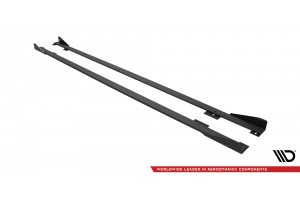 Street Pro Side Skirts Diffusers + Flaps BMW 2 Coupe M-Pack / M240i G42 - Black + Gloss Flaps Street Pro Side Skirts Diffusers + Flaps BMW 2 Coupe M-Pack / M240i G42 - Black + Gloss Flaps