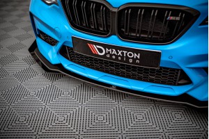 Street Pro Front Splitter V.1 + Flaps BMW M2 Competition F87 - Black + Gloss Flaps