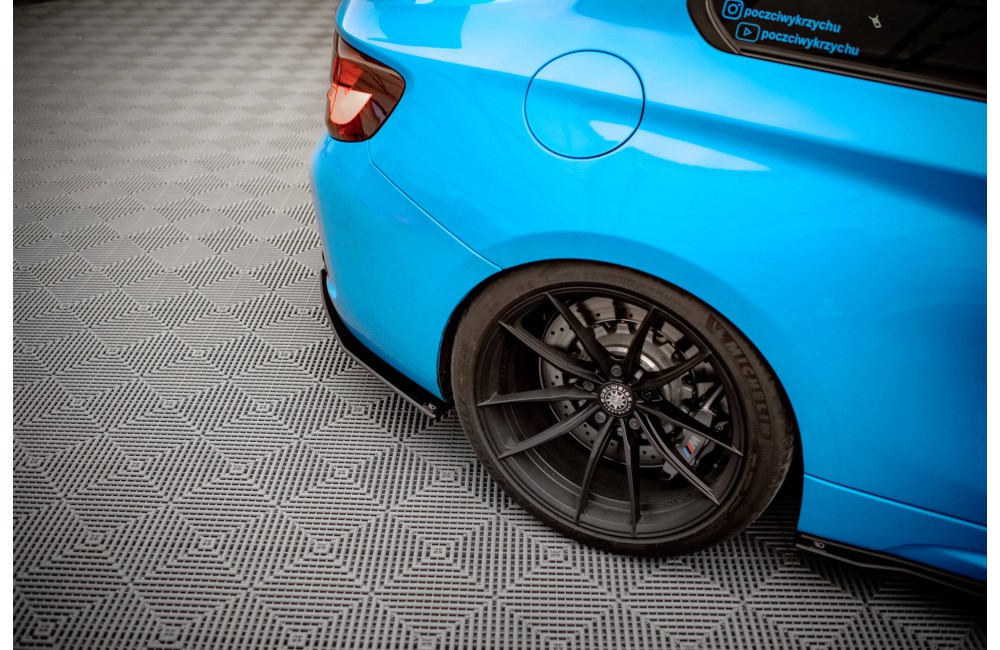 Street Pro Rear Side Splitters BMW M2 F87 - Black