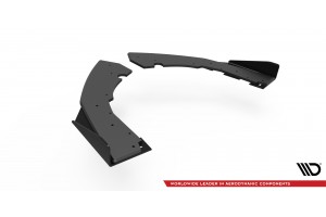Street Pro Rear Side Splitters + Flaps BMW M2 F87 - Black + Gloss Flaps