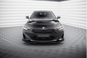 Street Pro Front Splitter + Flaps BMW 2 Coupe G42 - Black + Gloss Flaps