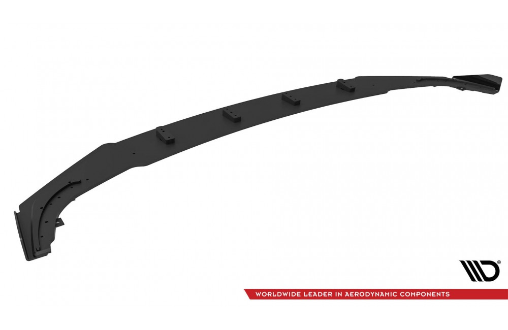 Street Pro Front Splitter + Flaps BMW 2 Coupe G42 - Black + Gloss Flaps