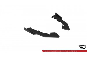 Street Pro Rear Side Splitters + Flaps BMW 2 Coupe G42 - Black + Gloss Flaps