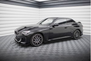 Street Pro Side Skirts Diffusers + Flaps BMW 2 Coupe G42 - Black + Gloss Flaps Street Pro Side Skirts Diffusers + Flaps BMW 2 Coupe G42 - Black + Gloss Flaps