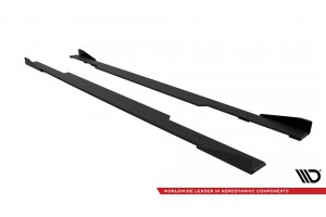 Street Pro Side Skirts Diffusers + Flaps BMW 2 Coupe G42 - Black + Gloss Flaps Street Pro Side Skirts Diffusers + Flaps BMW 2 Coupe G42 - Black + Gloss Flaps