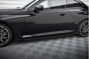 Street Pro Side Skirts Diffusers + Flaps BMW 2 Coupe G42 - Black + Gloss Flaps Street Pro Side Skirts Diffusers + Flaps BMW 2 Coupe G42 - Black + Gloss Flaps