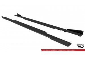 Street Pro Side Skirts Diffusers + Flaps BMW 2 Coupe G42 - Black + Gloss Flaps Street Pro Side Skirts Diffusers + Flaps BMW 2 Coupe G42 - Black + Gloss Flaps